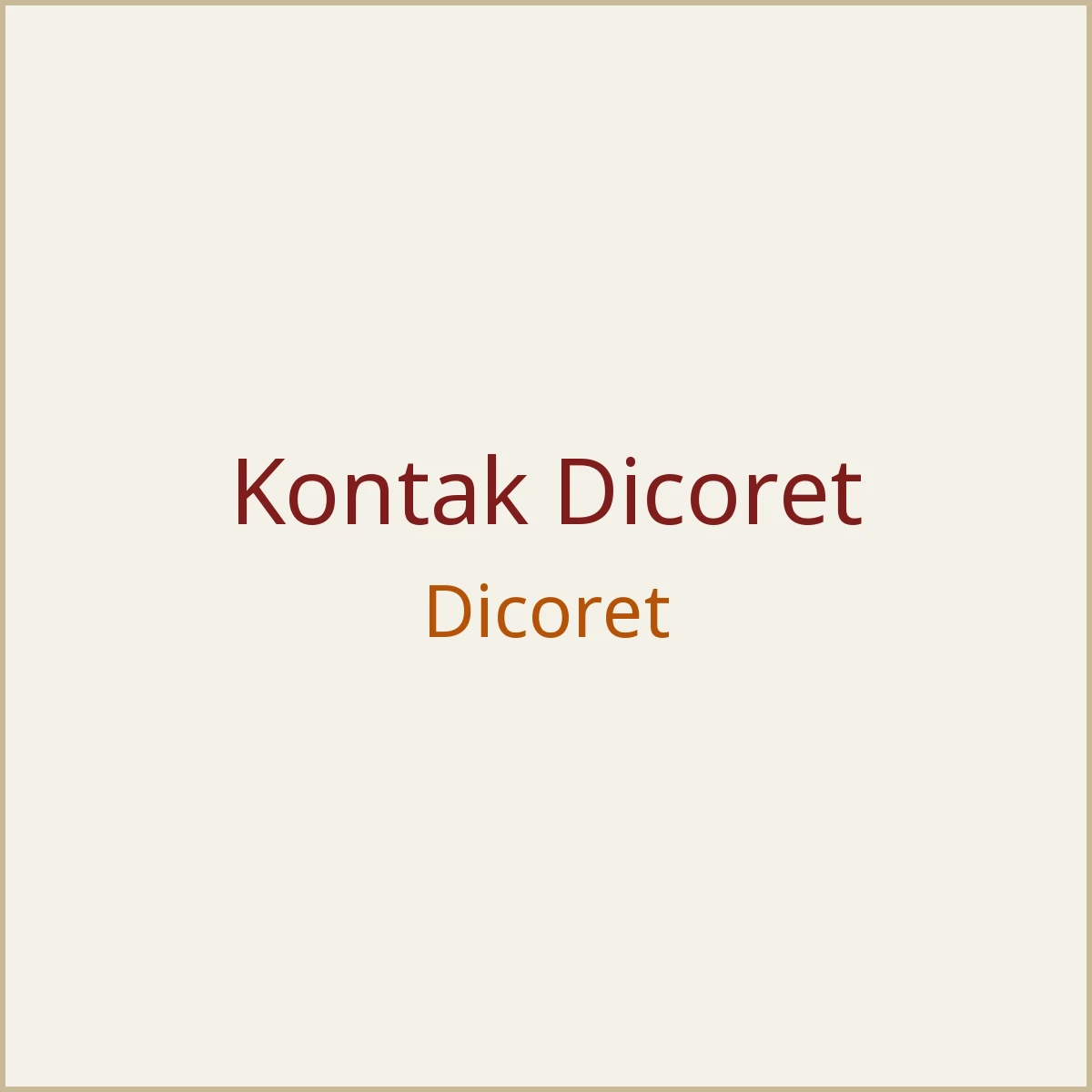 Kontak Dicoret: ilustrasi 1