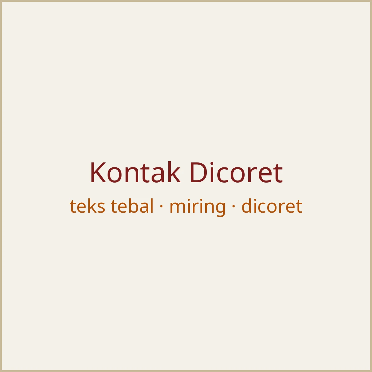 Kontak Dicoret: ilustrasi 2